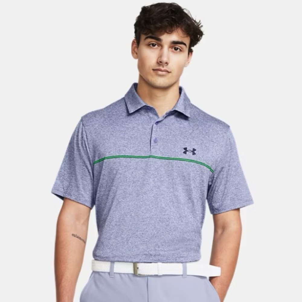 NWT New Under Armour Men’s Golf Playoff 3.0 Stripe Polo Extra Large XL UPF 40